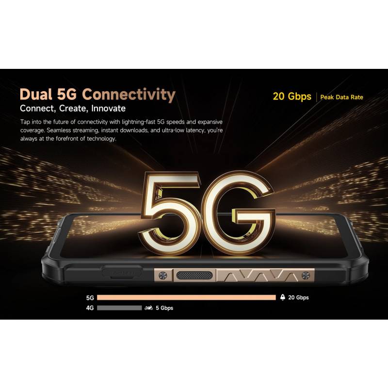 Ulefone smartphone Armor X16 Pro, 6.56", 8/256GB, 5G, 10360mAh, IP68/IP69K/MIL-STD-810H, μαύρο – φωτογραφία 5