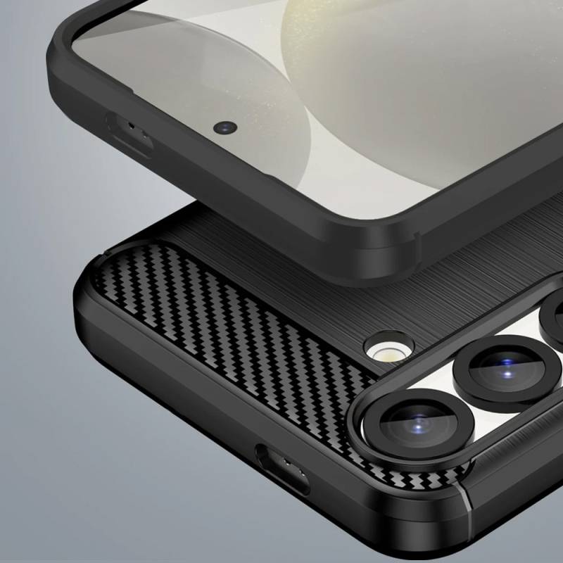 Powertech Θήκη Carbon MOB-2009 για Samsung S25 Edge, μαύρη – φωτογραφία 2