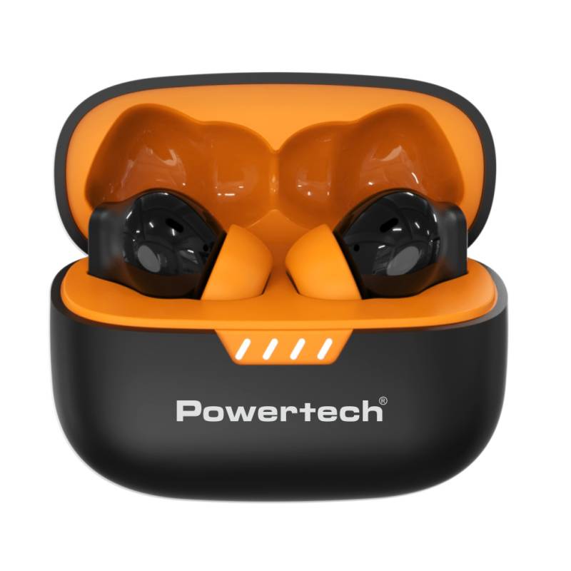 Powertech earphones με θήκη φόρτισης PT-1431, True Wireless, 40/400mAh, ANC & ENC, μαύρα – φωτογραφία 3