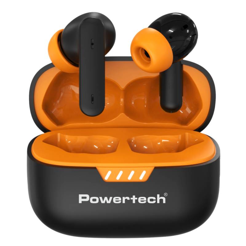 Powertech earphones με θήκη φόρτισης PT-1431, True Wireless, 40/400mAh, ANC & ENC, μαύρα Powertech earphones με θήκη φόρτισης PT-1431, True Wireless, 40/400mAh, ANC & ENC, μαύρα