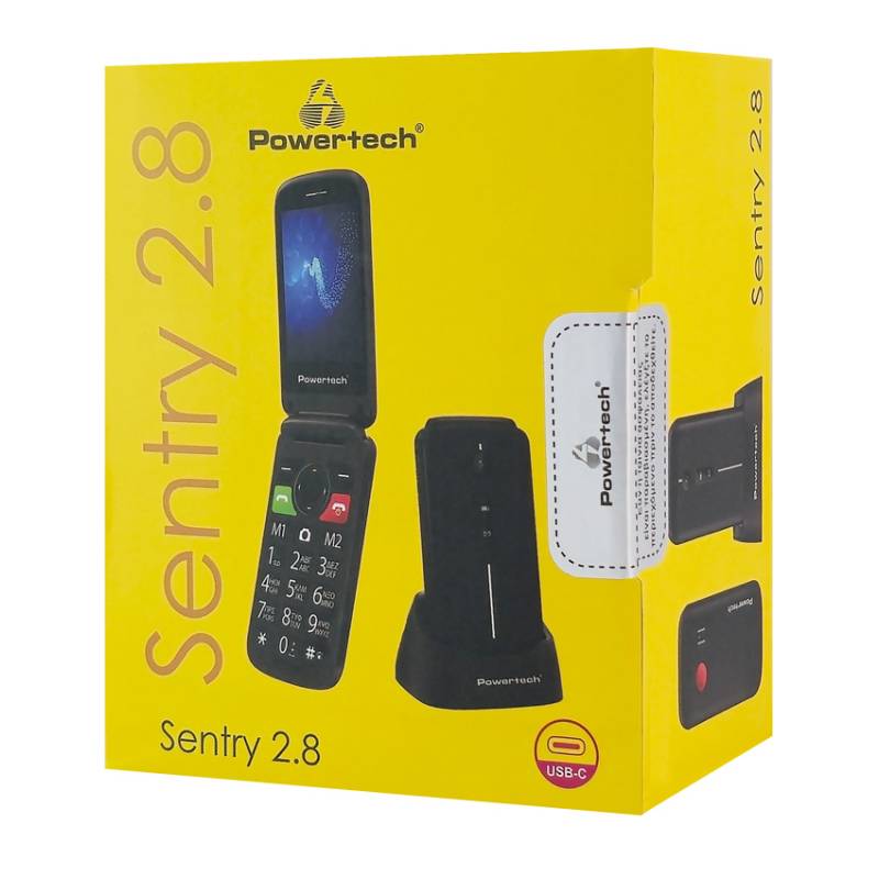 Powertech κινητό τηλέφωνο Sentry 2.8, 2.8", dual SIM, πλήκτρο SOS, μαύρο – φωτογραφία 4