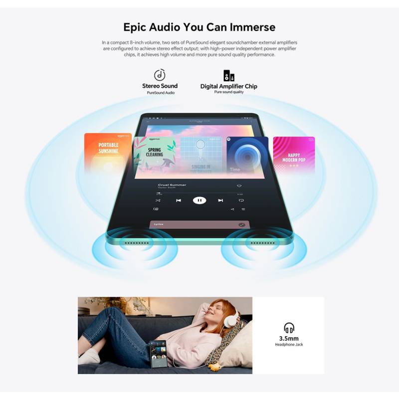Teclast tablet P85 2025, 8", 3/64GB, Android 15, 5000mAh, μπλε – φωτογραφία 3