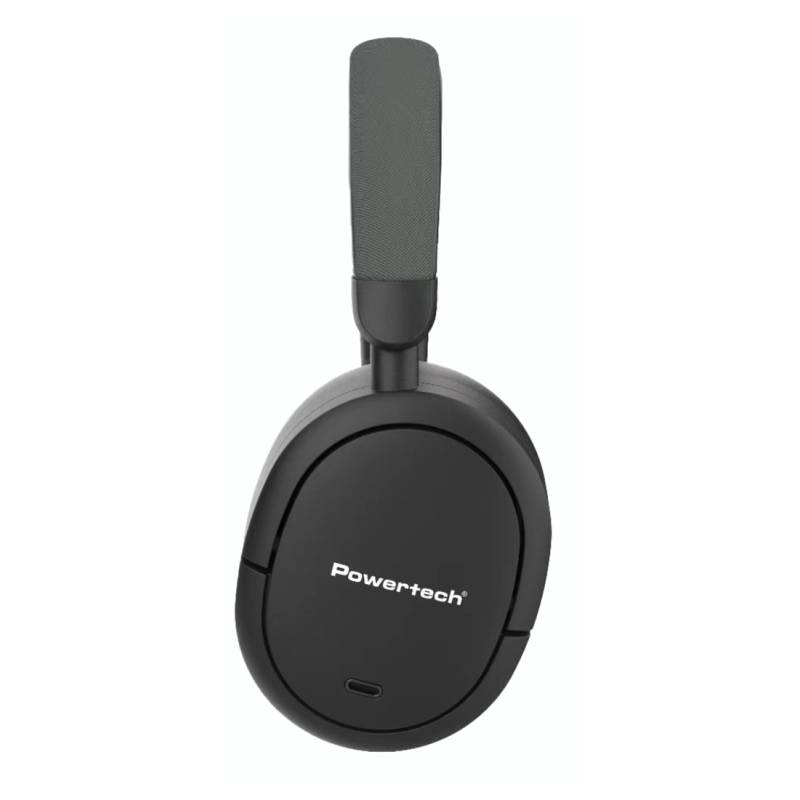 Powertech headphones PT-1462, ενσύρματα & ασύρματα, ANC & ENC, 40mm, 300mAh, μαύρα – φωτογραφία 3
