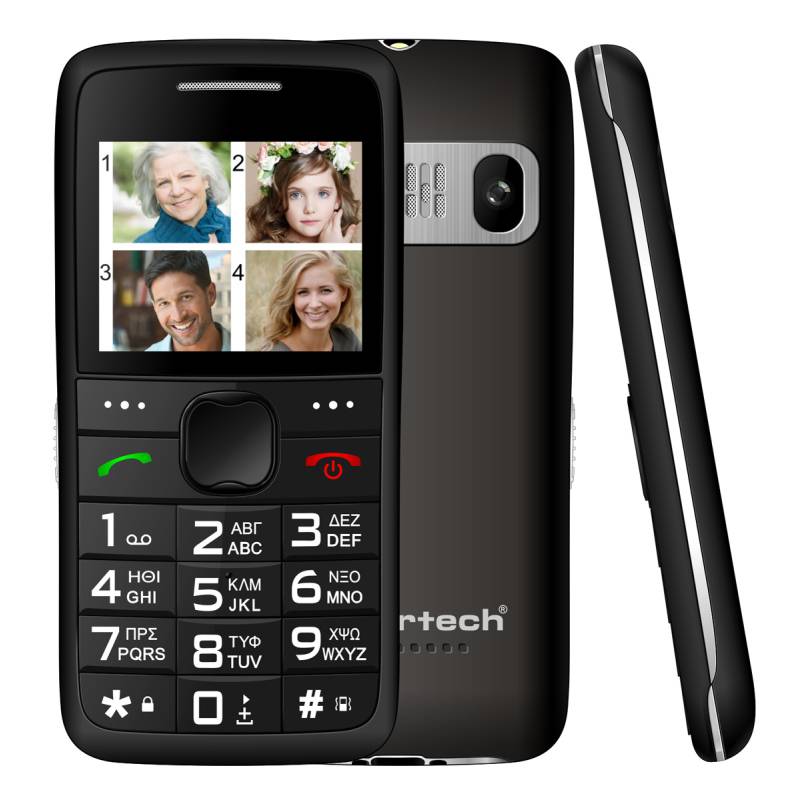 Powertech κινητό τηλέφωνο Sentry Eco V2, dual SIM, πλήκτρο SOS, μαύρο – φωτογραφία 2