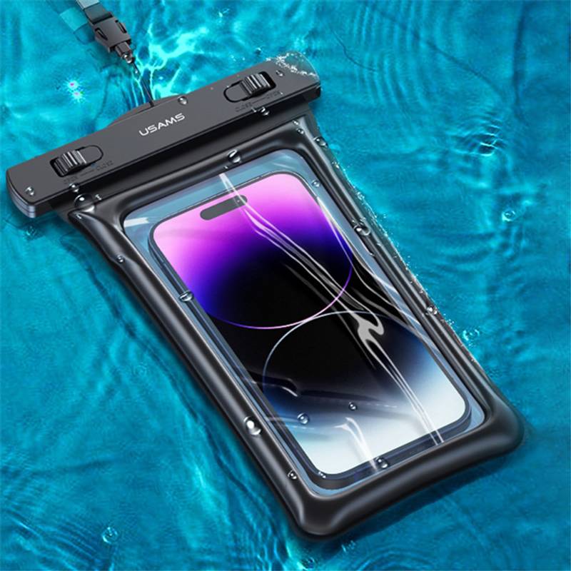 USAMS αδιάβροχη θήκη smartphone US-YD011, έως 7", IPX8, μαύρη – φωτογραφία 2
