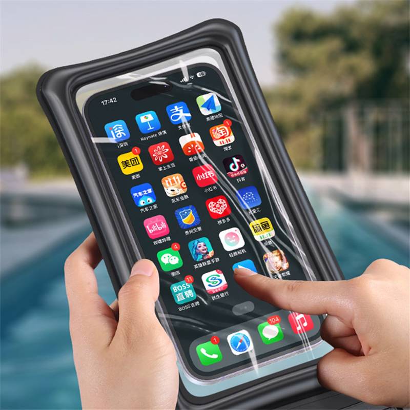 USAMS αδιάβροχη θήκη smartphone US-YD011, έως 7", IPX8, μαύρη – φωτογραφία 3