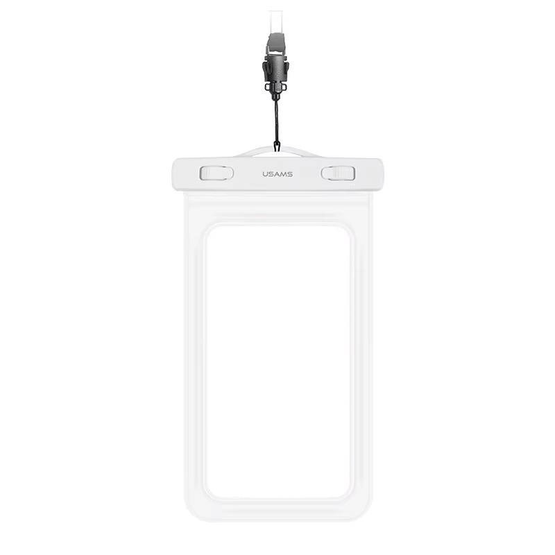 USAMS αδιάβροχη θήκη smartphone US-YD011, έως 7", IPX8, λευκή