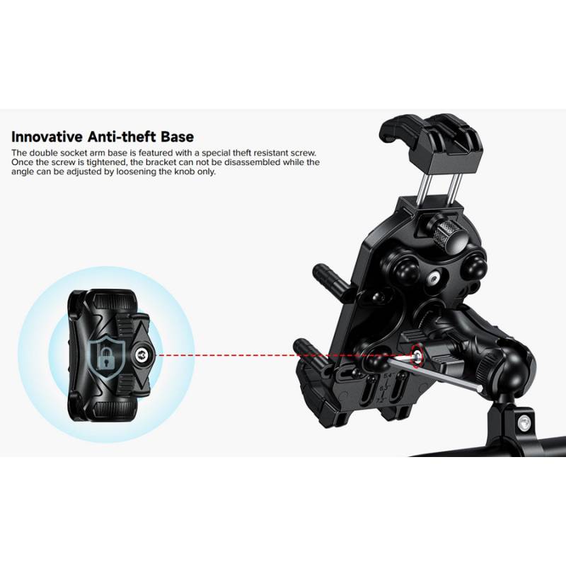 Ulefone βάση ποδηλάτου για smartphone Armor Mount Pro AM01, μαύρη – φωτογραφία 5