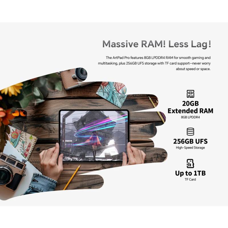 Teclast tablet ArtPad Pro, 12.7", 8/256GB, 4G, Android 15, 10000mAh, γκρι – φωτογραφία 4