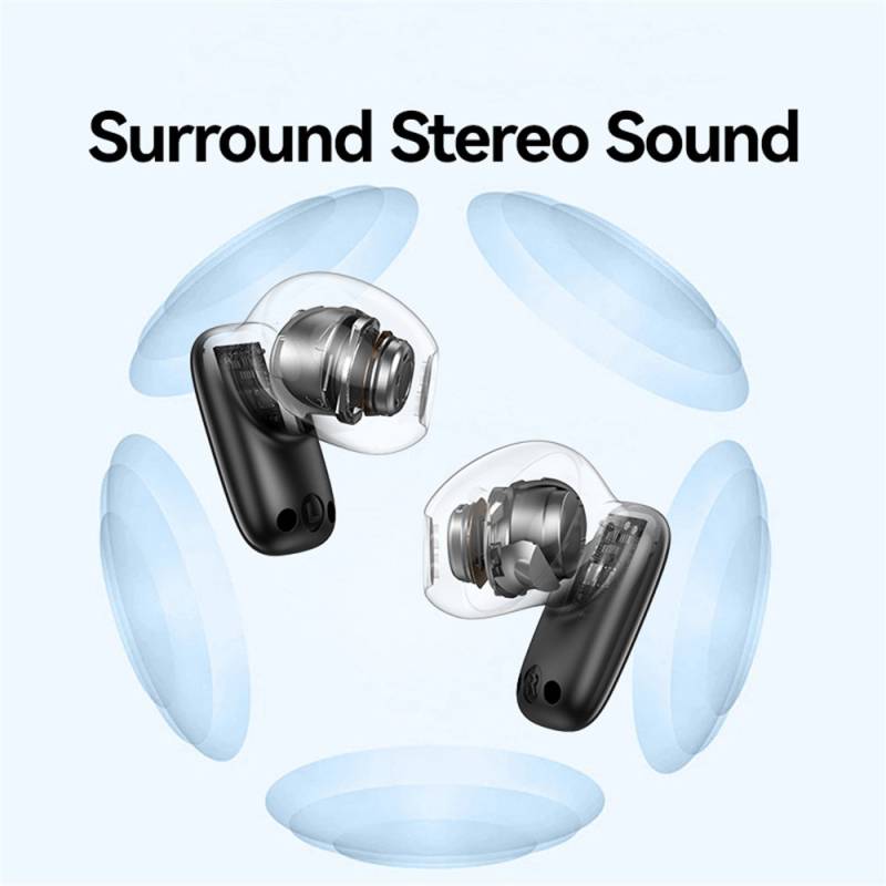 USAMS earphones με θήκη φόρτισης ID25, TWS, Φ13mm, 30/230mAh, μαύρα – φωτογραφία 2