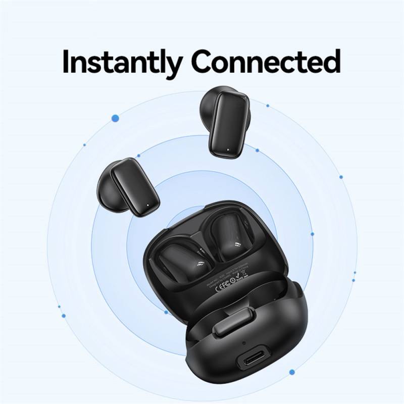 USAMS earphones με θήκη φόρτισης ID25, TWS, Φ13mm, 30/230mAh, μαύρα – φωτογραφία 3
