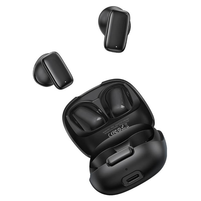 USAMS earphones με θήκη φόρτισης ID25, TWS, Φ13mm, 30/230mAh, μαύρα – φωτογραφία 4