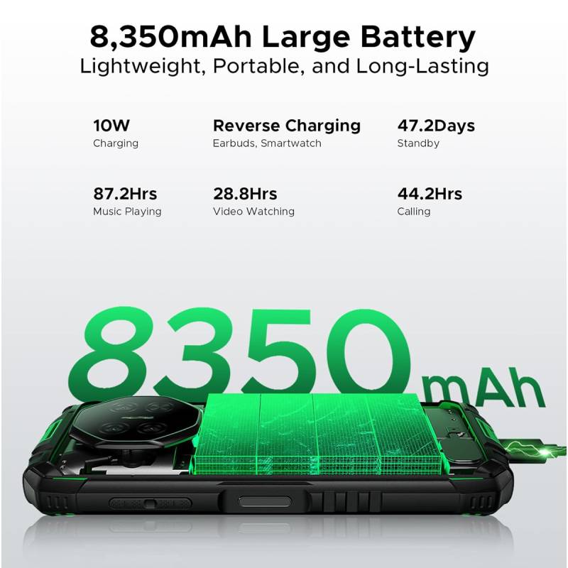 Doogee smartphone Fire 3, 5.5", 3/64GB, 8350mAh, IP68/IP69K/MIL-STD-810H, μαύρο – φωτογραφία 3