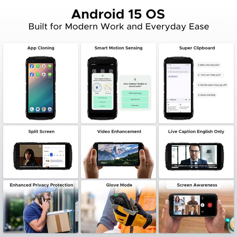 Doogee smartphone Fire 3, 5.5", 3/64GB, 8350mAh, IP68/IP69K/MIL-STD-810H, μαύρο – φωτογραφία 4