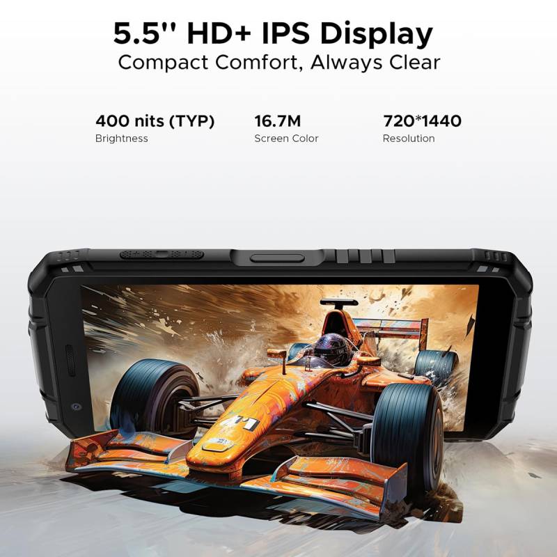 Doogee smartphone Fire 3, 5.5", 3/64GB, 8350mAh, IP68/IP69K/MIL-STD-810H, μαύρο – φωτογραφία 6