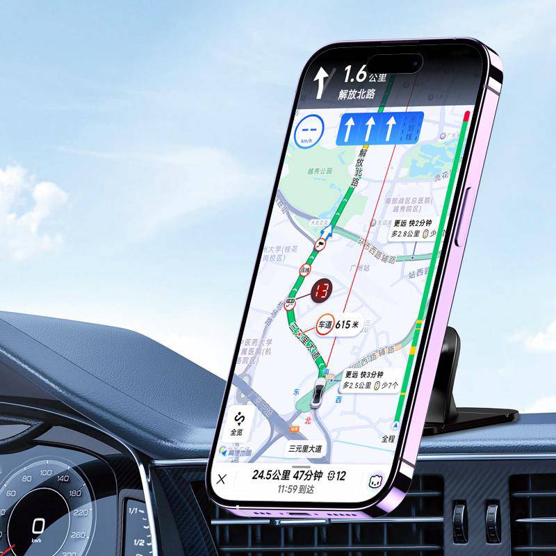Kakusiga βάση smartphone αυτοκινήτου KSC-1705 για ταμπλό, μαγνητική, μαύρη – φωτογραφία 2
