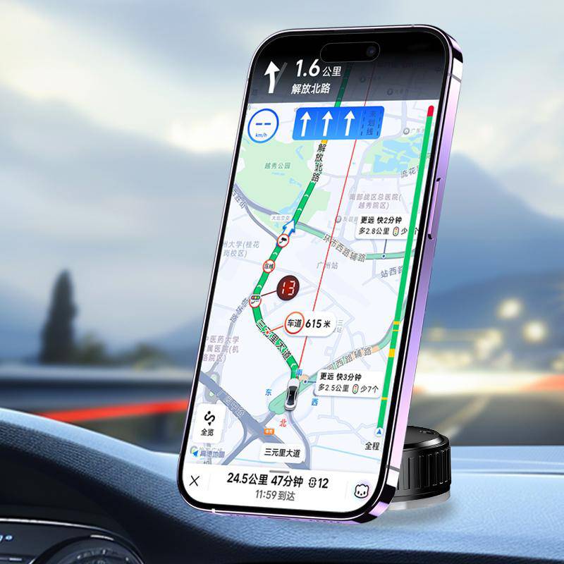 Kakusiga βάση smartphone αυτοκινήτου KSC-1718 για ταμπλό, μαγνητική, μαύρη – φωτογραφία 2