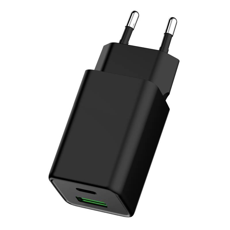 Powertech φορτιστής τοίχου PT-1501, USB/USB-C, 65W, GaN, μαύρος – φωτογραφία 3