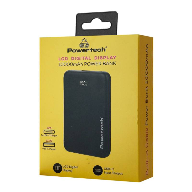 Powertech power bank PT-1502 με οθόνη, 10000mAh, 22.5W, μαύρο – φωτογραφία 4
