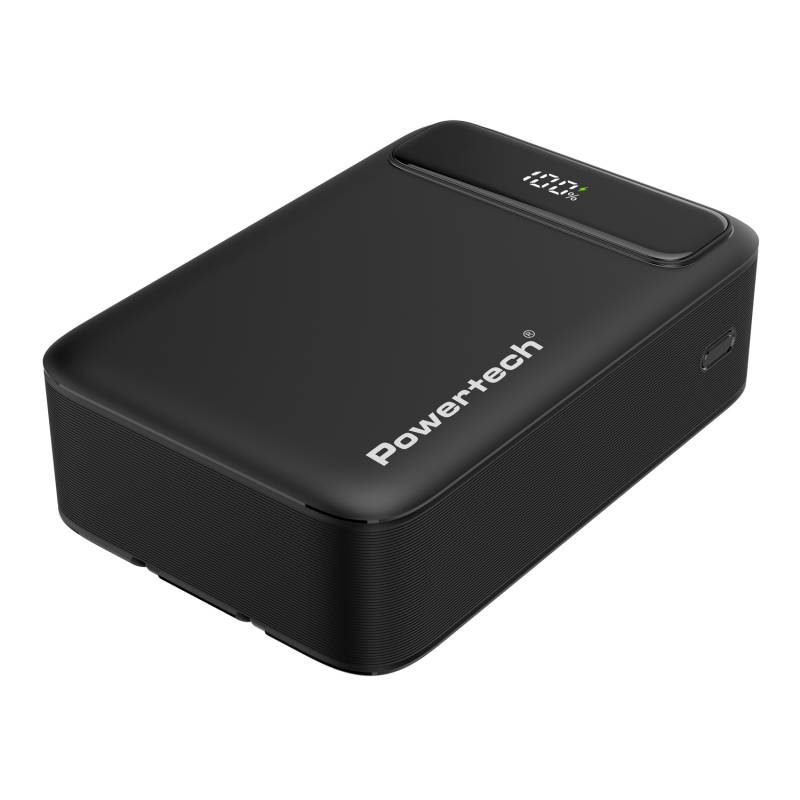 Powertech power bank PT-1504 με καλώδια & οθόνη, 20000mah, 22.5W, μαύρο – φωτογραφία 3