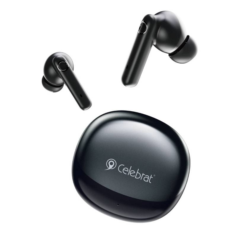 Celebrat earphones με θήκη φόρτισης W71, True Wireless, 10mm, 30/200mAh, μαύρα Celebrat earphones με θήκη φόρτισης W71, True Wireless, 10mm, 30/200mAh, μαύρα