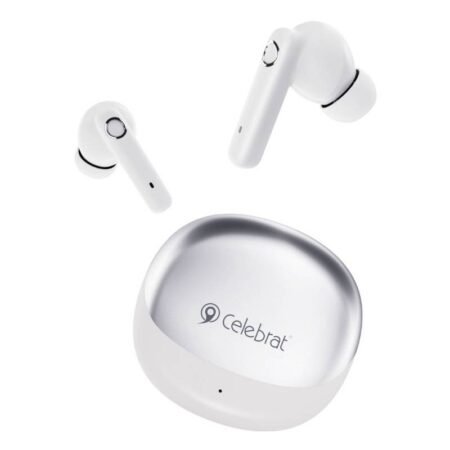 CELEBRAT earphones με θήκη φόρτισης W71, True Wireless, 10mm, 30/200mAh, λευκά