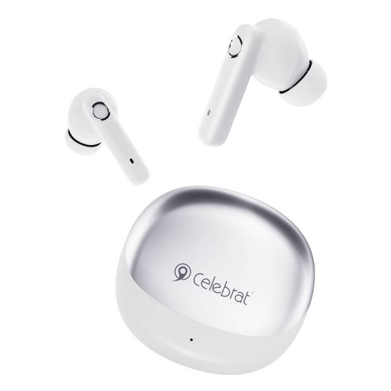 Celebrat earphones με θήκη φόρτισης W71, True Wireless, 10mm, 30/200mAh, λευκά Celebrat earphones με θήκη φόρτισης W71, True Wireless, 10mm, 30/200mAh, λευκά