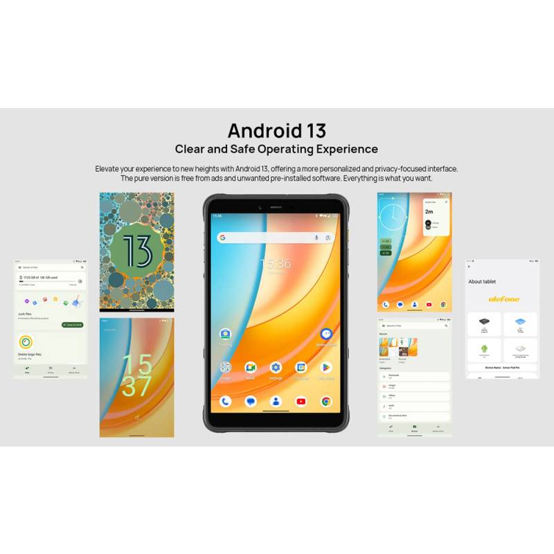 Ulefone tablet Armor Pad Pro, 8", 8/128GB, 4G, 7650mAh, IP68/IP69K, μαύρο – φωτογραφία 5