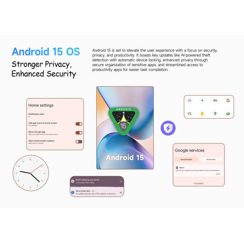 Ulefone tablet Tab A9 Pro Kids, 8.68", 4/128GB, 4G, Android 15, 5040mAh, ροζ – φωτογραφία 5