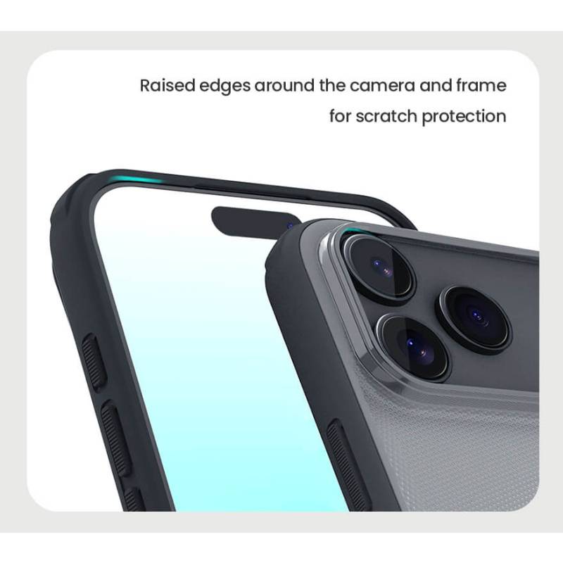 Nillkin θήκη Super Frosted Shield Pro για Apple iPhone 17 Pro, διάφανη/μαύρη – φωτογραφία 3