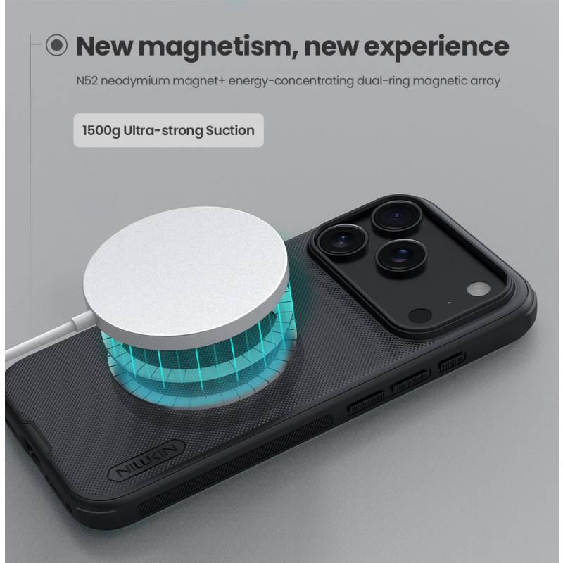 Nillkin θήκη Super Frosted Shield Pro Magnetic για Apple iPhone 17 Pro, μαύρη – φωτογραφία 2