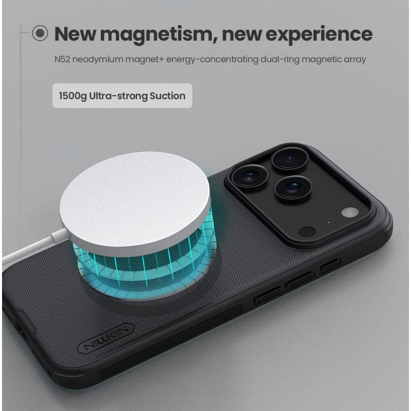 Nillkin θήκη Super Frosted Shield Pro Magnetic για Apple iPhone 17 Pro Max, μαύρη – φωτογραφία 2