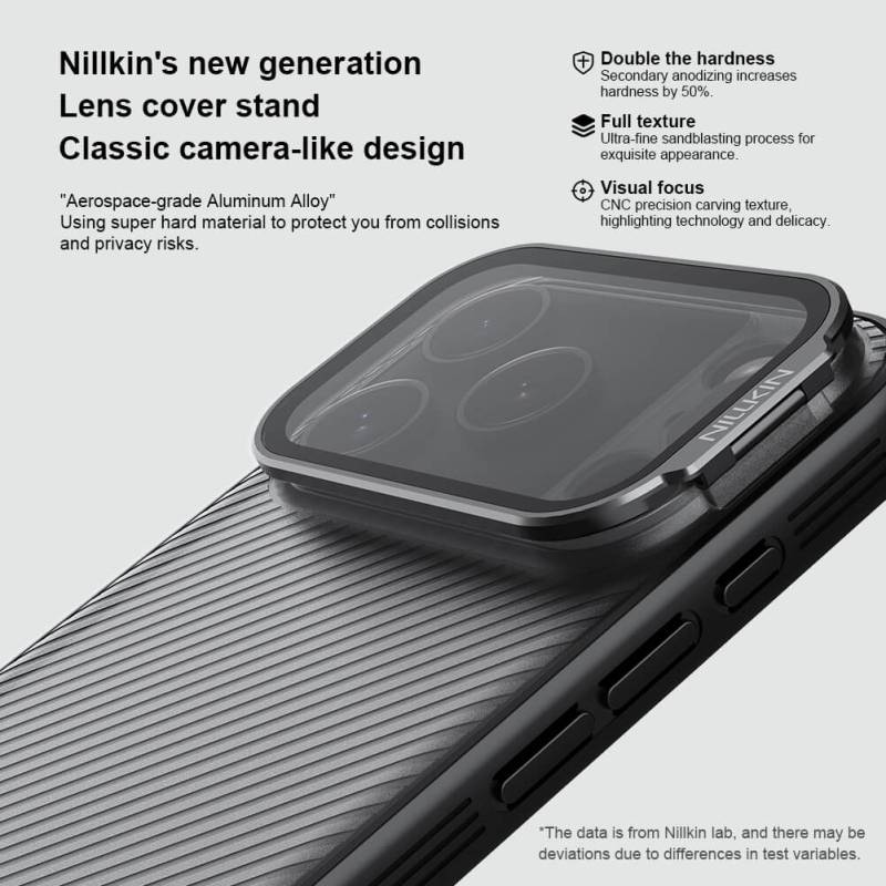 Nillkin θήκη CamShield Prop για Apple iPhone 17 Pro, διάφανη/μαύρη – φωτογραφία 2
