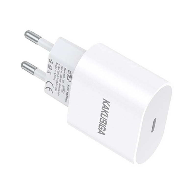 Kakusiga φορτιστής τοίχου KSC-1223, USB-C, 20W, λευκός – φωτογραφία 3
