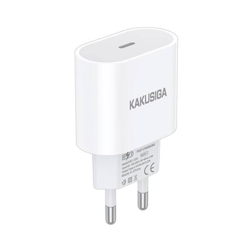 Kakusiga φορτιστής τοίχου KSC-1223, USB-C, 20W, λευκός