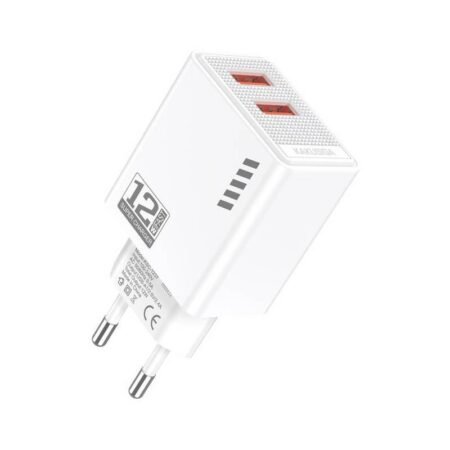 KAKUSIGA φορτιστής τοίχου KSC-1237, 2x USB, 12W, λευκός
