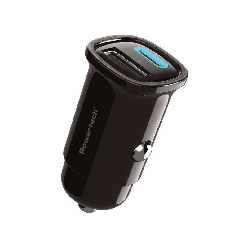 Powertech φορτιστής αυτοκινήτου PT-1538, USB & USB-C, 30W, μαύρος Powertech φορτιστής αυτοκινήτου PT-1538, USB & USB-C, 30W, μαύρος