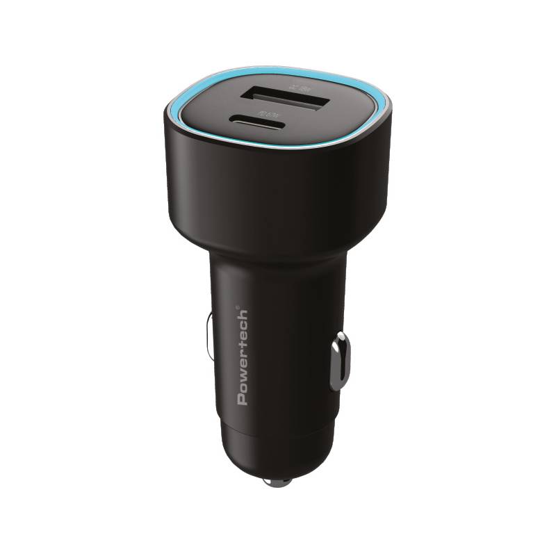 Powertech φορτιστής αυτοκινήτου PT-1539, USB & USB-C, 85W, μαύρος Powertech φορτιστής αυτοκινήτου PT-1539, USB & USB-C, 85W, μαύρος