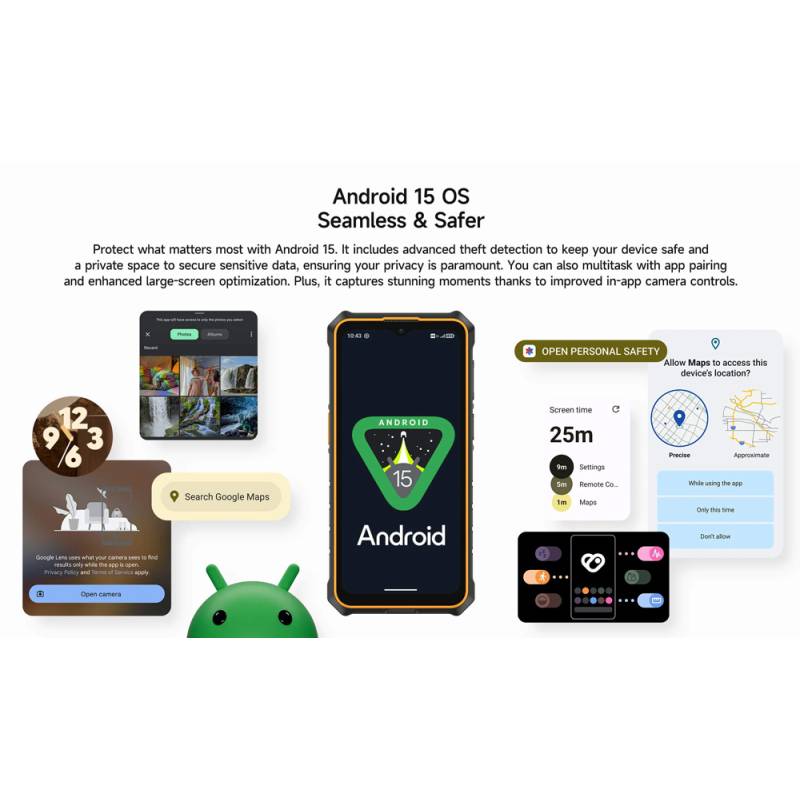 Ulefone smartphone RugKing 3 Pro, 6.56", 8/128GB, 5700mAh, IP68/IP69K, μαύρο – φωτογραφία 5