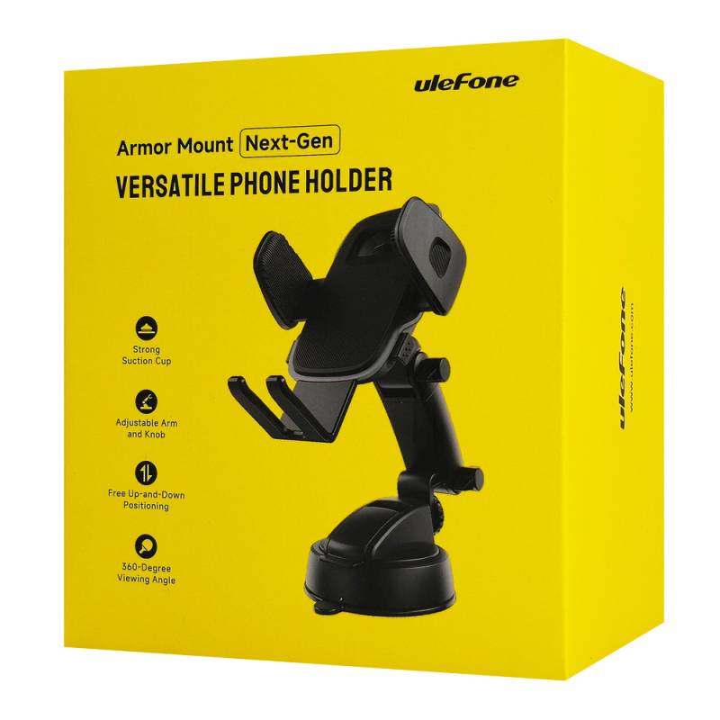 Ulefone βάση smartphone αυτοκινήτου UAN15 για ταμπλό, 58-100mm x 120mm, μαύρη – φωτογραφία 3