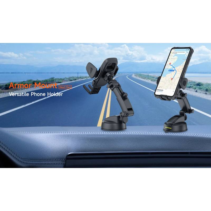 Ulefone βάση smartphone αυτοκινήτου UAN16 για ταμπλό, 58-100mm x 146mm, μαύρη – φωτογραφία 2