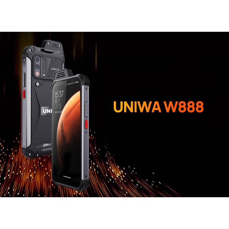 Uniwa smartphone W888, 6.3" HD+, 4/64GB, ηχείο 2W, Atex Zone 2, IP68, μαύρο – φωτογραφία 2
