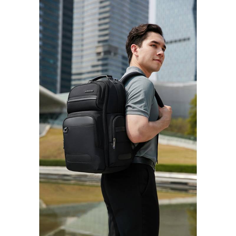 Arctic Hunter τσάντα πλάτης B00492-1 με θήκη laptop 15.6", 22L, μαύρη – φωτογραφία 2