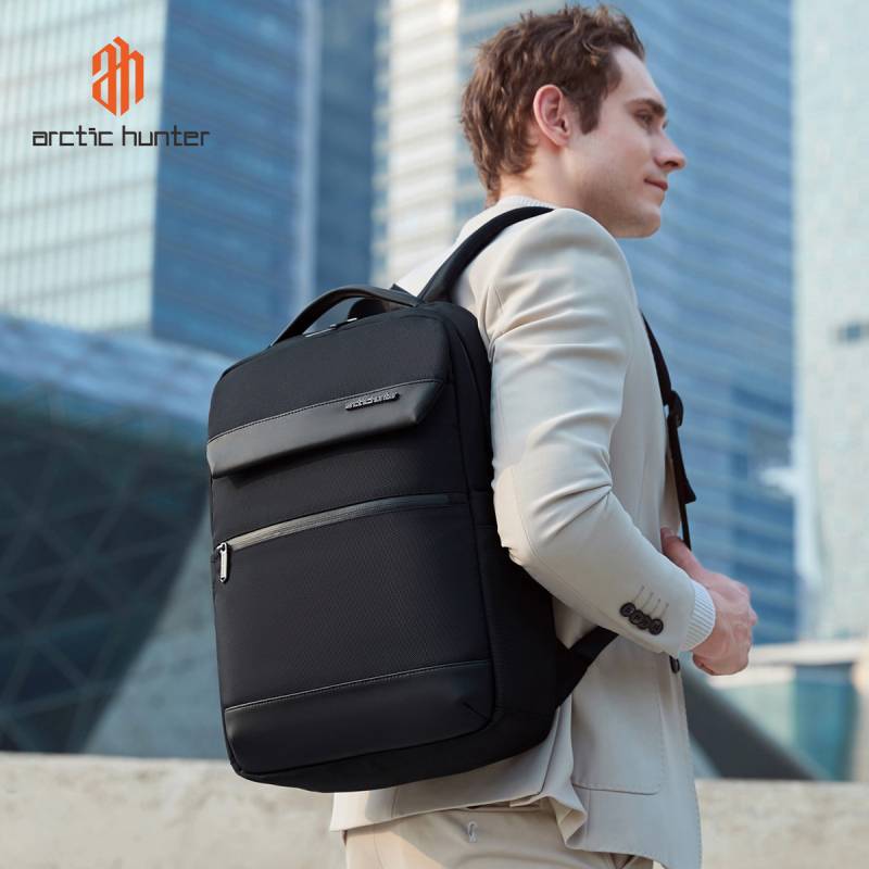 Arctic Hunter τσάντα πλάτης B00671 με θήκη laptop 15.6", 16L, μαύρη – φωτογραφία 2