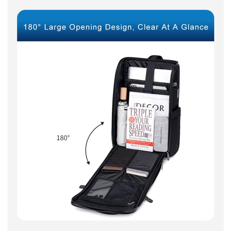 Arctic Hunter τσάντα πλάτης B00675 με θήκη laptop 15.6", USB, 15L, γκρι – φωτογραφία 6