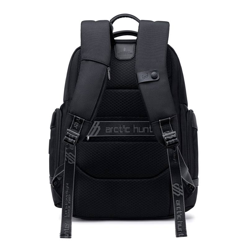 Arctic Hunter τσάντα πλάτης B00683 με θήκη laptop 15.6", USB, 20.5L, μαύρη – φωτογραφία 3