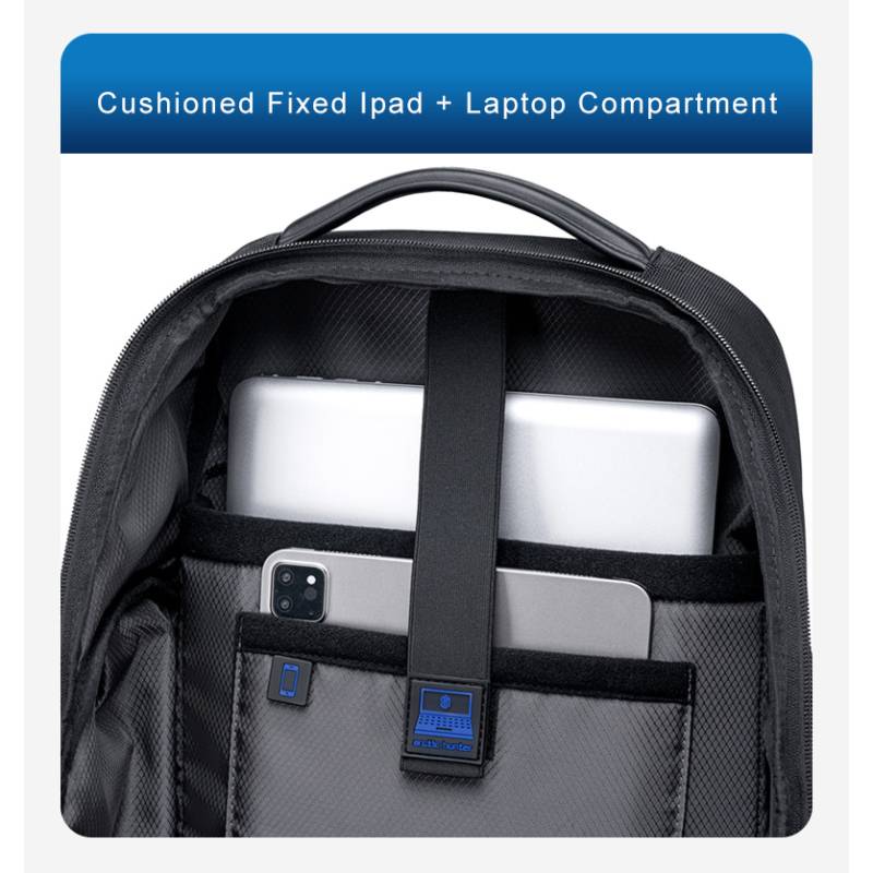 Arctic Hunter τσάντα πλάτης B00683 με θήκη laptop 15.6", USB, 20.5L, μαύρη – φωτογραφία 6