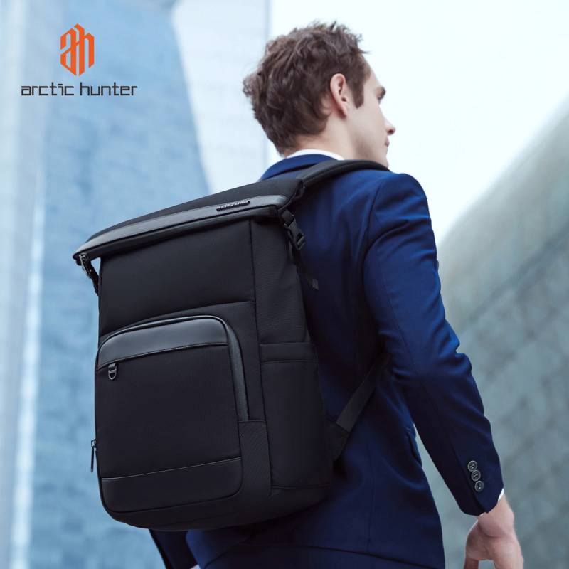Arctic Hunter τσάντα πλάτης B00684 με θήκη laptop 15.6", 18.5L, μαύρη – φωτογραφία 2