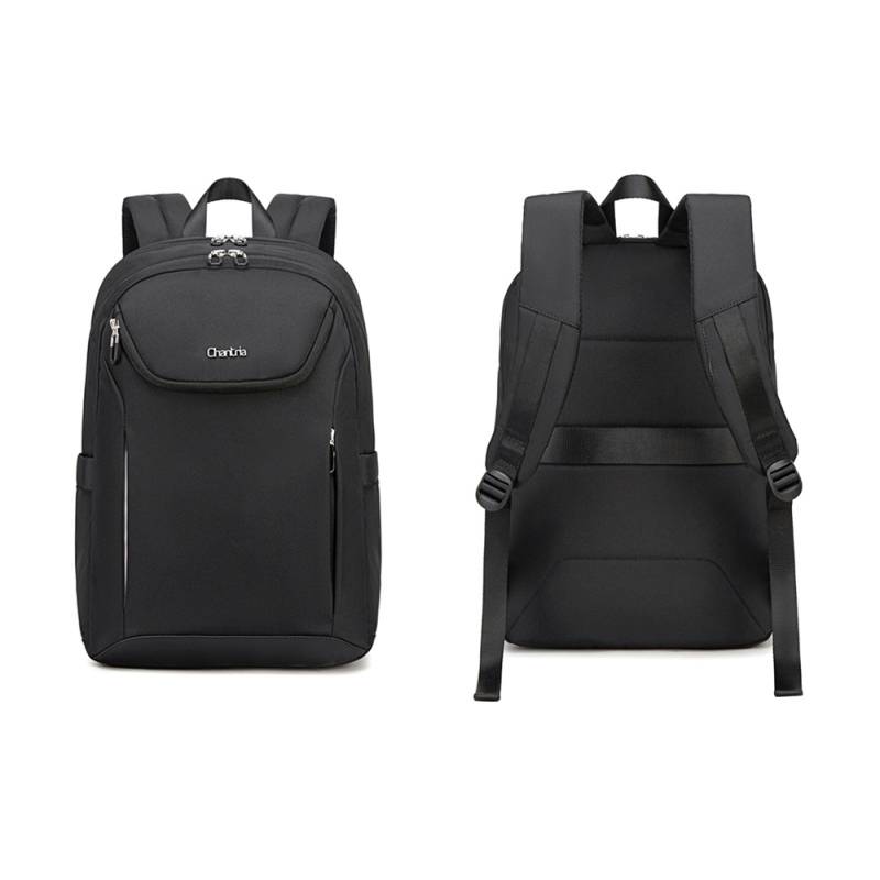 Chantria γυναικεία τσάντα πλάτης CB00638 με θήκη laptop 15.6", 20.2L, μαύρη – φωτογραφία 5