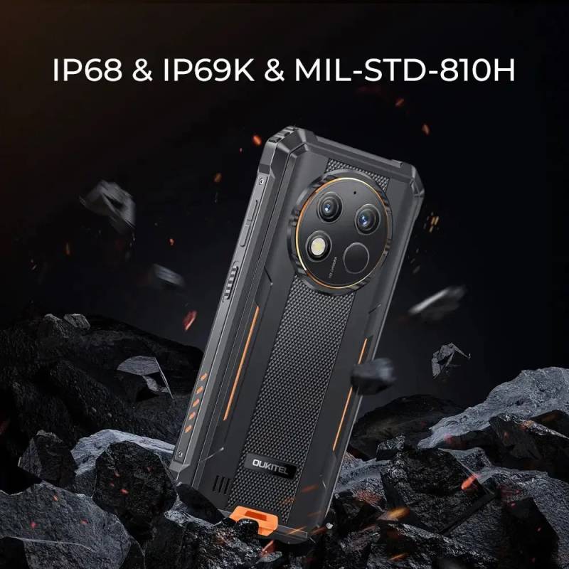 Oukitel smartphone G1, 6.52", 6/256GB, 10600mAh, IP68/IP69K/MIL-STD-810H, μαύρο – φωτογραφία 3